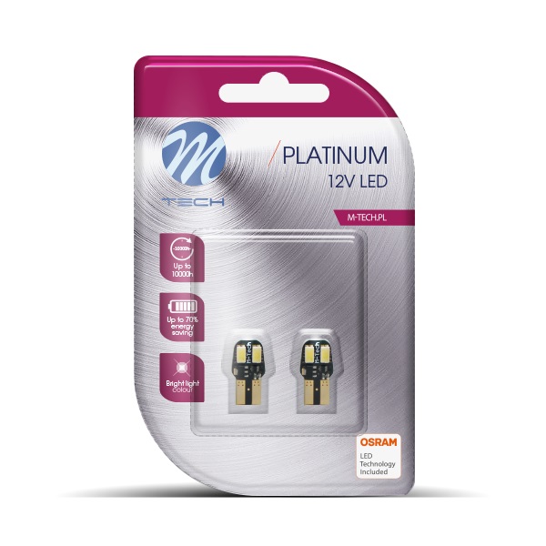 T10 W5W 12V W2,1x9,5d 4xSMD5630 LED CAN-BUS ΘΕΡΜΟ ΛΕΥΚΟ (ΚΑΡΦΩΤΟ ΑΚΑΛΥΚΟ) BLISTER 2ΤΕΜ. M-TECH