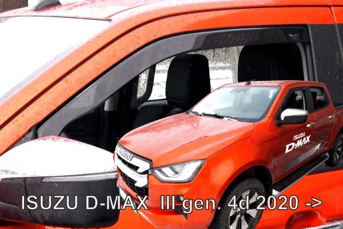 ΑΝΕΜΟΘΡΑΥΣΤΕΣ ΓΙΑ ISUZU D-MAX 2D/4D 2020+ ΖΕΥΓΑΡΙ ΑΠΟ ΕΥΚΑΜΠΤΟ ΦΙΜΕ ΠΛΑΣΤΙΚΟ HEKO - 2 ΤΕΜ.