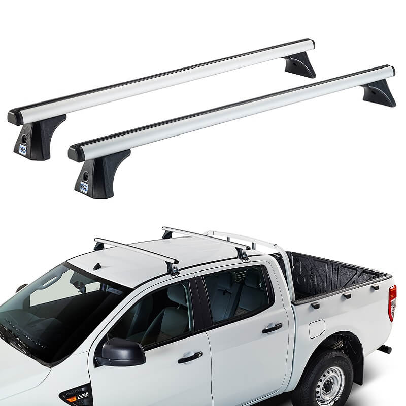 Μπάρες Οροφής Αλουμινίου CRUZ 924-715 Oplus AT-128cm Ασημί 2 Τεμάχια