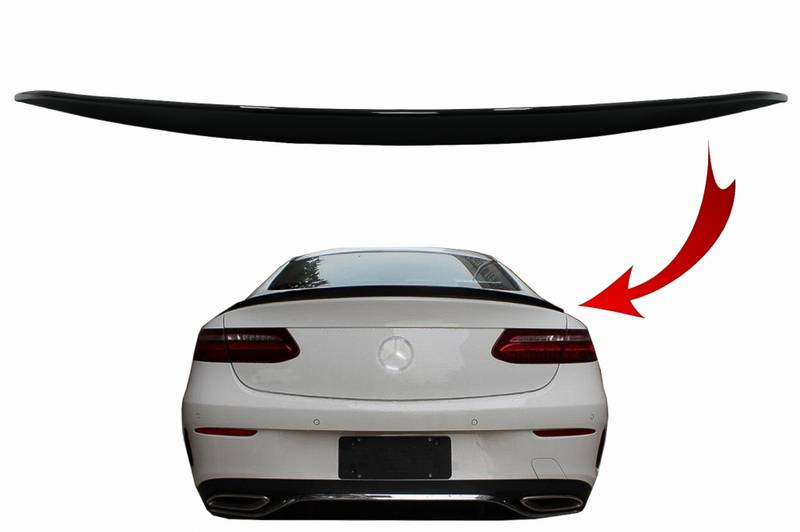 Αεροτομή Πορτ Παγκάζ Για Mercedes-Benz E-Class C238 Coupe 2016+ Abs Πλαστικό Γυαλιστερή Μαύρη