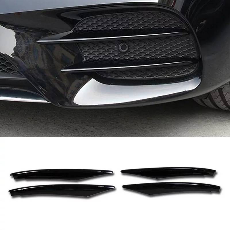 Τριμ Προφυλακτήρα Εμπρός Για Mercedes-Benz A-Class W177 19+ Μαύρο Γυαλιστερό Σετ 4 Τεμαχίων