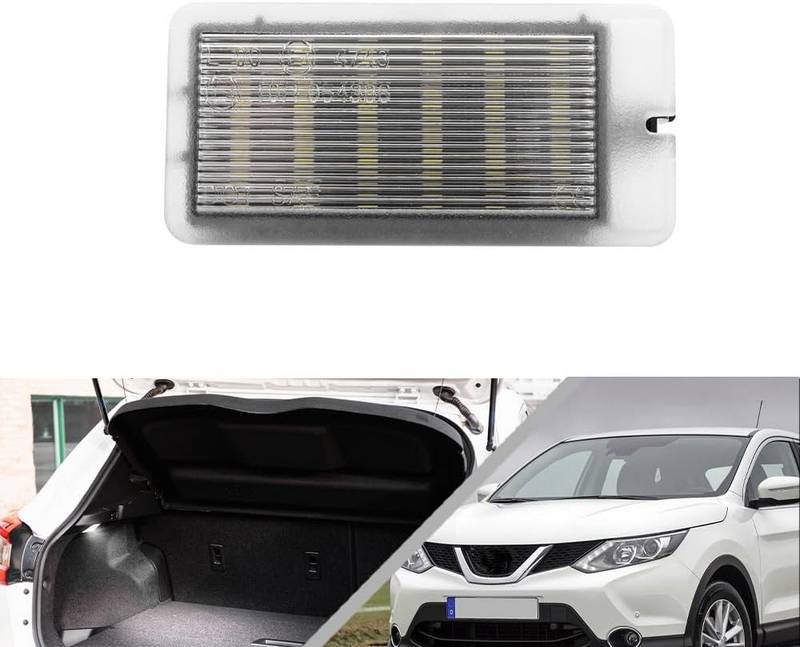 Εσωτερικά Φώτα Πορτμπαγκάζ LED Για Nissan Qashqai J11, Juke, Renault Clio 05-12 , Megane 03-09 , Grand Scenic 05-08  Ζευγάρι 2 Τεμάχια