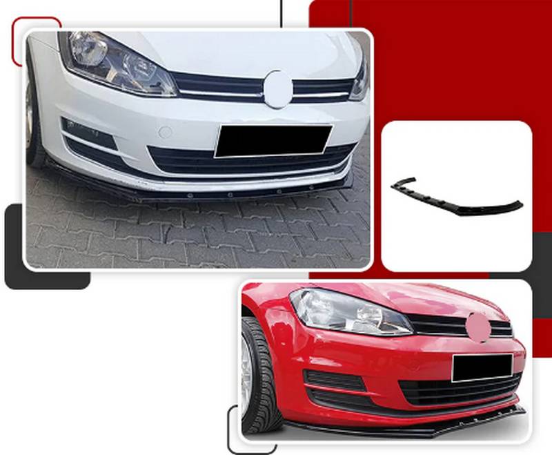 Μπροστινό Spoiler Για VW Golf VII (7) 12-17 Race Glossy Black