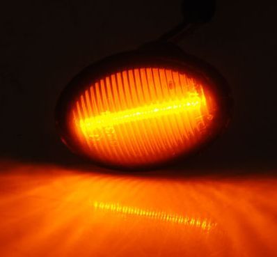 Led φλας για FIAT 500 (2007+) / FORD KA (2008+) / LANCIA YPSILON - smoke - σετ 2τμχ.