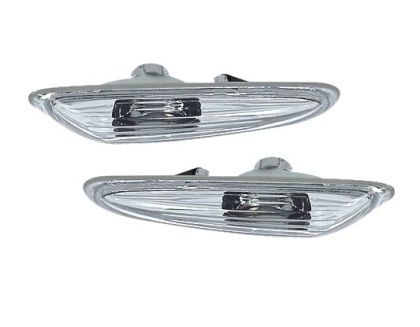 Φλας για BMW E46 (2001-2005) / E60 / X3 (2004-2009) - χρωμίου - σετ 2τμχ.