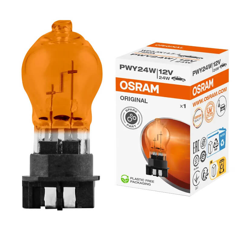 Λάμπα Αλογόνου ΡWY24W WP3.3X14.5-4 12volt 24 watt Osram Original 7450A 1Τεμάχιο