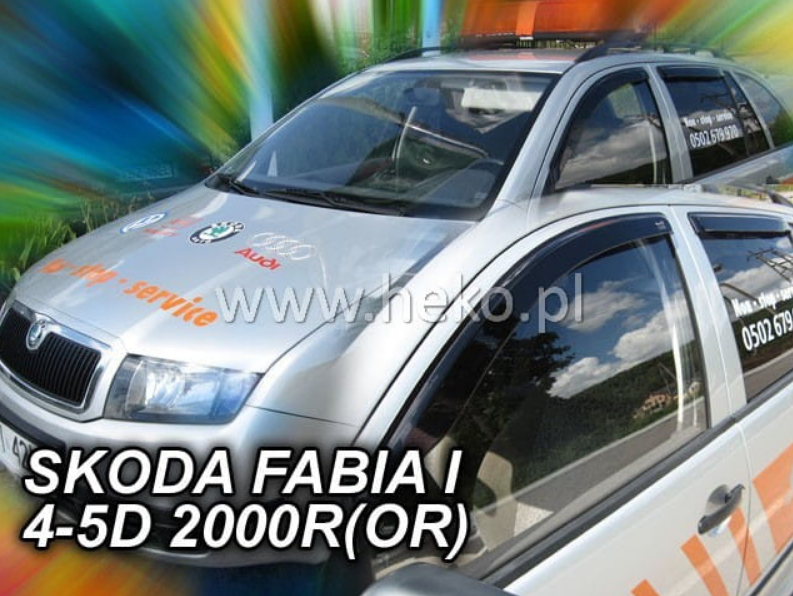 ΑΝΕΜΟΘΡΑΥΣΤΕΣ ΓΙΑ SKODA FABIA 4D/5D 1999-2010 ΖΕΥΓΑΡΙ ΕΞΩΤΕΡΙΚΟΙ ΑΥΤΟΚΙΝΗΤΟΥ ΑΠΟ ΕΥΚΑΜΠΤΟ ΦΙΜΕ ΠΛΑΣΤΙΚΟ HEKO - 2 ΤΕΜ.