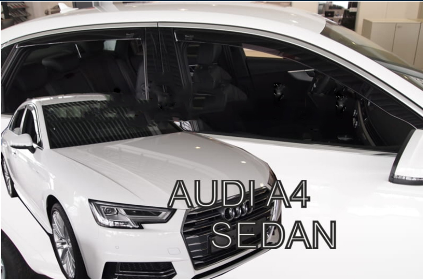 ΑΝΕΜΟΘΡΑΥΣΤΕΣ ΓΙΑ AUDI A4 4D 2016 ΣΕΤ ΑΥΤΟΚΙΝΗΤΟΥ ΑΠΟ ΕΥΚΑΜΠΤΟ ΦΙΜΕ ΠΛΑΣΤΙΚΟ HEKO - 4 ΤΕΜ.