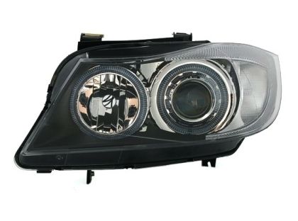 Φανάρια εμπρός angel eyes για BMW E90(2005-2009) - black , χωρίς λάμπες (Η7) - σετ 2τμχ.